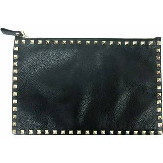 👉 Handtas zwart onesize vrouwen Pre-owned Rockstud Clutch Bag Valentino Vintage , Dames