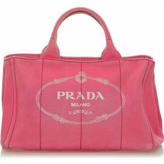 👉 Draagtas roze onesize vrouwen Tweedehands met Canapa-logo Prada Vintage , Dames
