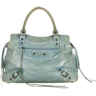 👉 Handtas blauw onesize vrouwen Pre-owned Motocross Classic Step Handbag Balenciaga Vintage , Dames