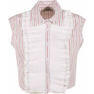 👉 Shirts korte mouw wit XL vrouwen Short sleeve shirt Croche , Dames