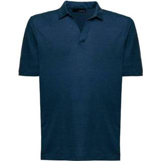 👉 Short sleeve blauw mannen Sleeves Polo Shirt Lardini , Heren
