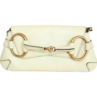 👉 Clutch beige onesize vrouwen Horsebit -Pre Owned Gucci Vintage , Dames