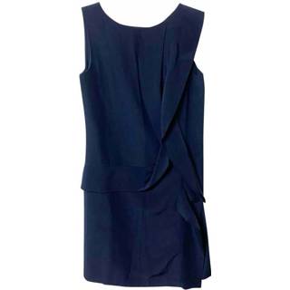 👉 Dress blauw vrouwen Ruffle Diane von Furstenberg Pre-owned , Dames