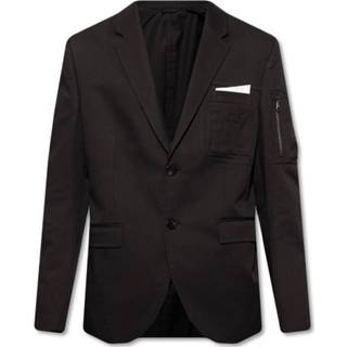 👉 Blazer zwart mannen with pocket square Neil Barrett , Heren
