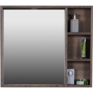 👉 Spiegelkast eiken bruin Van Heck New Country met Regaal 80x12x70 cm Donker 8719213093670