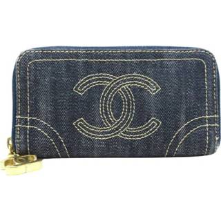 👉 Portemonnee blauw onesize unisex Pre-owned Coco Mark Wallet Chanel Vintage ,