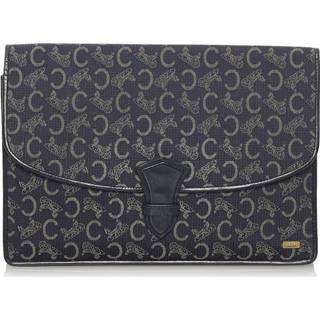 👉 Handtas blauw canvas onesize vrouwen Pre-owned C Macadam Clutch Bag Celine Vintage , Dames