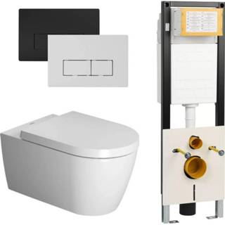 👉 Wit Duravit Me By Starck Wondergliss Rimless / WBRN set