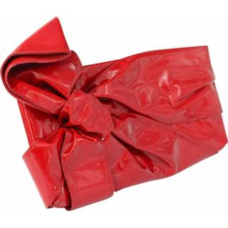 👉 Clutch rood onesize vrouwen Pre-owned Patent Bow Valentino Vintage , Dames