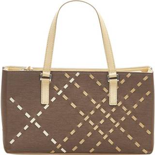 👉 Handtas bruin canvas onesize vrouwen Burberry Vintage , Dames