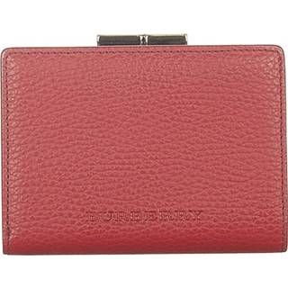 👉 Leren portemonnee rood onesize vrouwen Gebruikte Bi-Fold Burberry Vintage , Dames