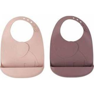 👉 Stuks bestek Done by Deer Peekaboo bib 2-pack Elphee Powder 5712643024347