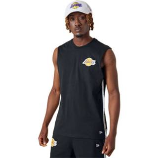 👉 Tanktop zwart l mannen New Era - NBA Los Angeles Lakers Chest Logo Taping