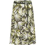 👉 Vrouwen groen dessin Rok met tropische print 4061637480005