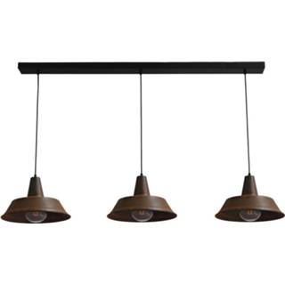 👉 Active Masterlight Stoere roest eetkamer lamp Industria 3x35 roestbruin 3-lichts 2546-25-25-S-130-3 8718121230955