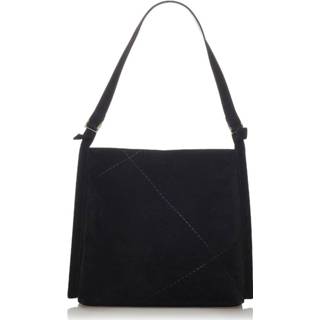 👉 Schoudertas zwart suede onesize vrouwen Shoulder Bag Salvatore Ferragamo Pre-owned , Dames