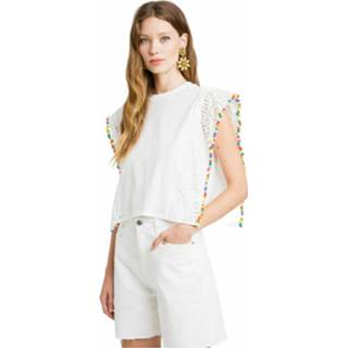 👉 Blous wit m vrouwen Blouse Twinset , Dames