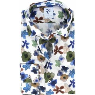 👉 Overhemd wit linnen mannen Bloemen R2 , Heren 8719282766253