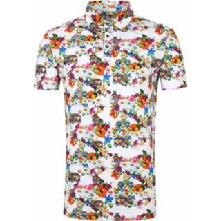 👉 Poloshirt wit XS mannen Flower Power R2 , Heren 8719282789061