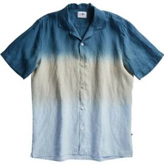 👉 Short sleeve linnen blauw XL mannen Miyagi linen shirt Nn07 , Heren