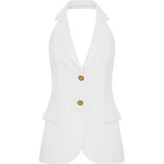 👉 Gilet wit vrouwen IN Crepe Fluido Elisabetta Franchi , Dames