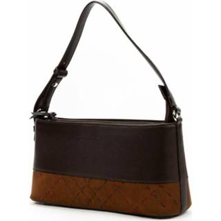 👉 Rechthoekige tas bruin onesize vrouwen Tweedehands met bovenrits Burberry Vintage , Dames