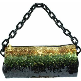 👉 Clutch grijs plastic onesize vrouwen Pre -owned Ombre Sequined With Chain Prada Vintage , Dames