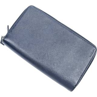 👉 Organizer blauw onesize vrouwen Pre-owned Zip Around Wallet Prada Vintage , Dames