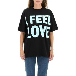 Print T-shirt zwart XL vrouwen Slogan Honey Fucking Dijon , Dames