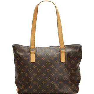 👉 Piano bruin canvas onesize vrouwen Tweedehands Monogram Cabas Louis Vuitton Vintage , Dames