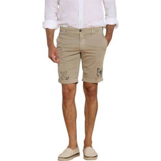 👉 Bermuda bruin mannen Chino in hand-printed Mason's , Heren