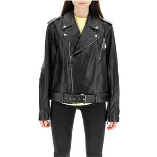 👉 Biker jacket zwart l vrouwen with slogan Honey Fucking Dijon , Dames