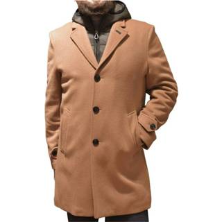 👉 Mantel oranje mannen mit Kapuzeneinsatz Paltò , Heren