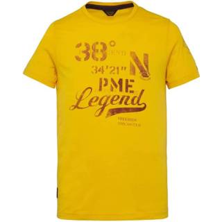 👉 Short sleeve geel XL mannen r-neck single jersey PME Legend , Heren