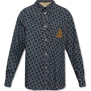 👉 Denim shirt blauw XL mannen Printed Lanvin , Heren