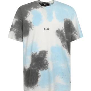 👉 Print T-shirt blauw m mannen Tie-dye Msgm , Heren