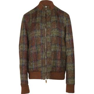 👉 Bomberjacket bruin mannen Plaid Print Bomber Jacket in Wool Etro Pre-owned , Heren