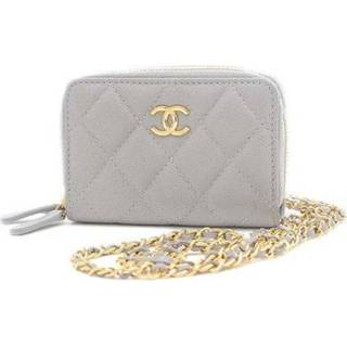 👉 Clutch grijs onesize vrouwen Pre-owned Mini Chain Wallet Chanel Vintage , Dames