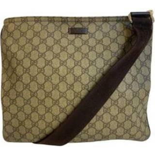 👉 Messenger bag bruin PVC onesize vrouwen Pre-owned Plus Gucci Vintage , Dames