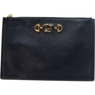 👉 Clutch zwart leather onesize vrouwen Pre-owned Gucci Vintage , Dames