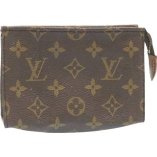 👉 Toilettas bruin onesize vrouwen Tweedehands Poche Louis Vuitton Vintage , Dames