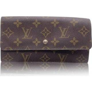 👉 Clutch bruin onesize vrouwen Pre-owned Monogram Long Sarah Continental Wallet Louis Vuitton Vintage , Dames
