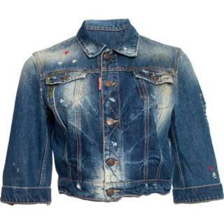 👉 Short sleeve blauw onesize vrouwen denim jacket Dsquared2 Pre-owned , Dames