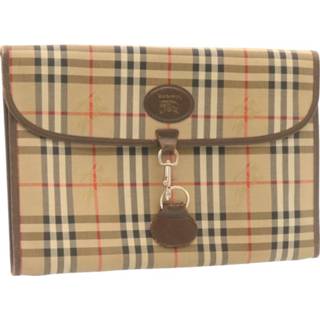 👉 Clutch beige canvas onesize vrouwen Pre-owned Burberry Vintage , Dames