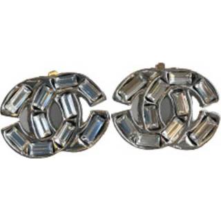 👉 Clipon grijs onesize vrouwen Pre-owned 'Cc' Clip-on Earrings Chanel Vintage , Dames