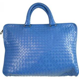 👉 Aktetas blauw onesize vrouwen Tweedehands Business Intrecciato Napa Bottega Veneta Vintage , Dames