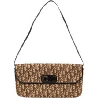 👉 Clutch bruin onesize vrouwen Pre-owned Monogram CD Logo Dior Vintage , Dames
