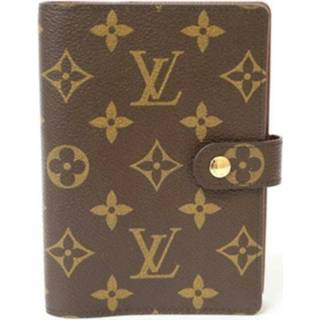 👉 Agenda bruin canvas onesize vrouwen Pre-owned Notebook Cover Monogram Initial A.M Included PM R20005 Women's Louis Vuitton Vintage , Dames