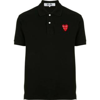 👉 Poloshirt zwart XL mannen Embroidered logo polo shirt Comme des Garçons Play , Heren