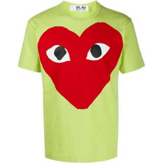 👉 Print T-shirt groen l mannen Oversized heart Comme des Garçons Play , Heren